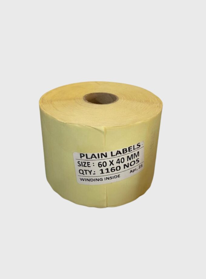 60X40 1Ups Chromo Label Roll with 1160 Label (Pack Of 6 Roll)