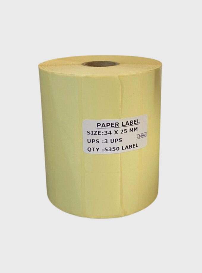 34X25 3Ups Chromo Label Roll with 5350 Label (Pack Of 6 Roll)